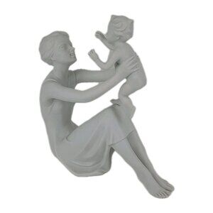 Kaiser Matte White Bisque Porcelain “Mother and Child” Figurine 398